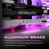 EZDIY-FAB GPU Holder Brace Graphics Card GPU Support Video Card Holder Bracket with 5V 3 Pin ARGB LED, Video Card Sag Holder/Holster Bracket Support RX6700,RTX3090- 309EZ-White view 2