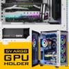 EZDIY-FAB GPU Holder Brace Graphics Card GPU Support Video Card Holder Bracket with 5V 3 Pin ARGB LED, Video Card Sag Holder/Holster Bracket Support RX6700,RTX3090- 309EZ-White view 3