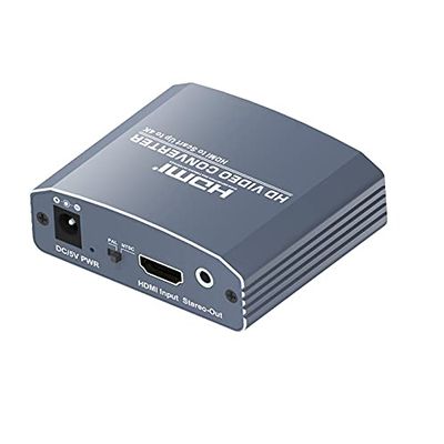 Hdmi to Scart Converter, Adapter Converts Digital Hdmi Video/Audio Signal to Composite Video & Fl/fr Stereo Audio Signal, Supports Dvi Sys & Ntsc/pal Tv Output