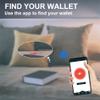 Anti-Lost Bluetooth Wallet Tracker & Finder GPS Position Locator Mens Slim Minimalist trackable Cool Leather Wallet Credit Card Holder (Coffee) (Coffee, Horizontal) (Blue, Horizontal) view 3