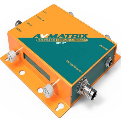 AVMATRIX SE1117 SDI Streaming Encoder; Supports Stream Encode Protocol, Up to 1080p60hz; Video and Audio Streaming or Single Audio Streaming; Image and Text Overlay; Mirror Image & Upside-Down Image