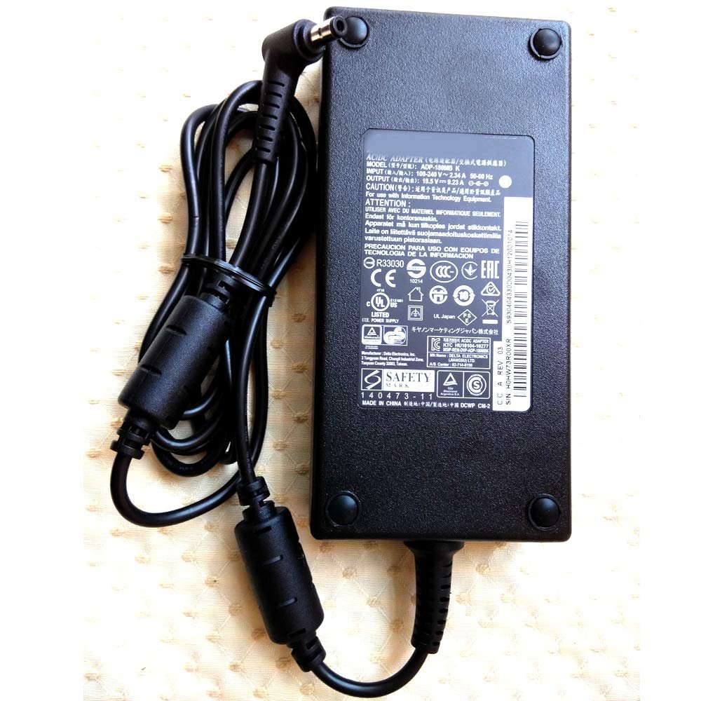 180W 19.5V 9.23A AC Charger Charger Fit for MSI GS73VR GS63VR GS63 GS43VR GS65-Stealth-THIN-050 WS63VR WS63 w/GTX 1060 1070 Max-Q Quadro P4000 P3000 Gaming Laptop Compatible ADP-180MB K A17-180P4A