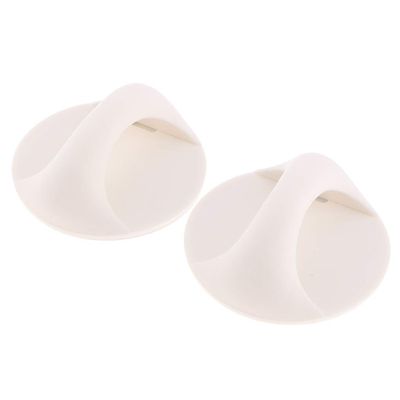YUNSI Creative Handles 2pcs Round Adhesive Pull Handle Knob for Cabinet Cupboard Window Drawer Sliding Door Hardware Handle(White)