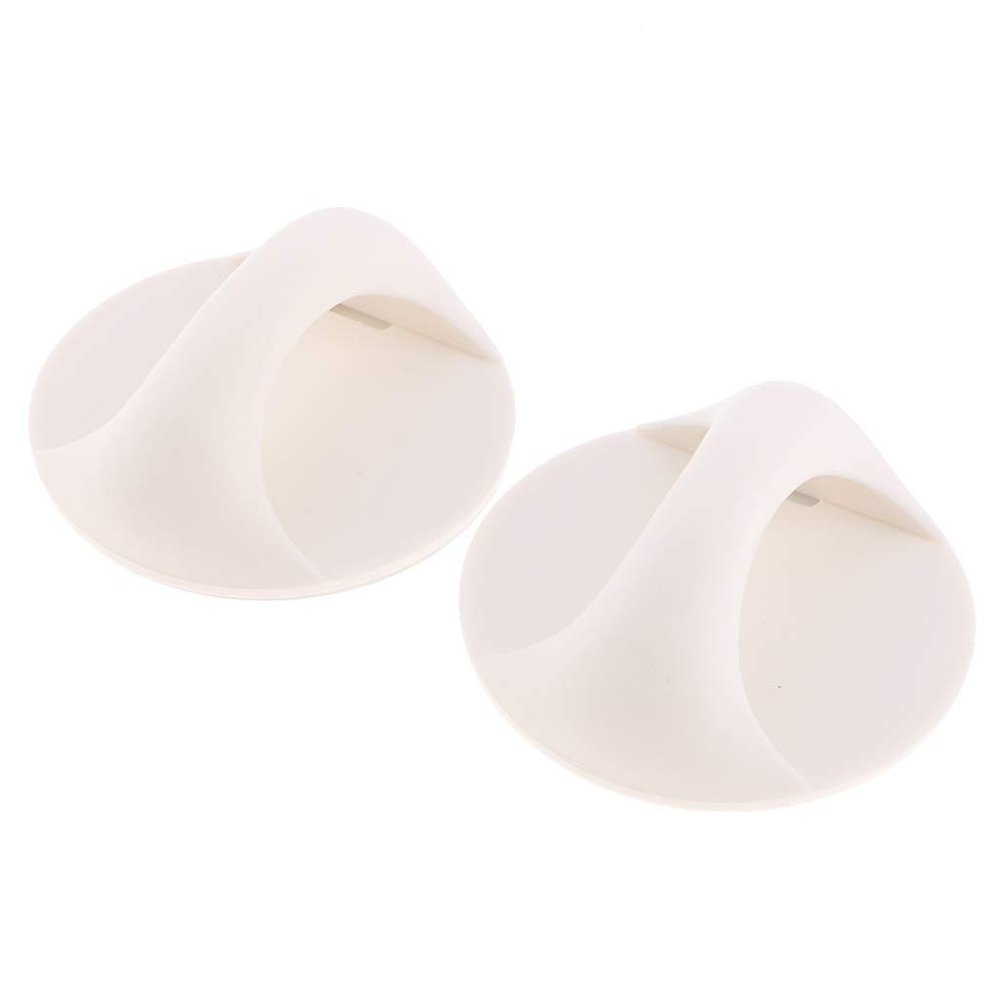 YUNSI Creative Handles 2pcs Round Adhesive Pull Handle Knob for Cabinet Cupboard Window Drawer Sliding Door Hardware Handle(White)