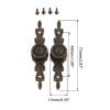 YUNSI Creative Handles 2pcs Antique Bronze Flower Furniture Handle Vintage Jewelry Chest Wooden Box Pull Handles Drawer Wardrobe Kitchen Door Pull Knob Hardware Handle(48mm Hole Spacing) view 2