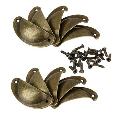 YUNSI Creative Handles 10pcs Shell Cup Pulls Kitchen Cabinet Cupboard Drawer Door Pull Handles, Classic Hardware Handle (Color : D)