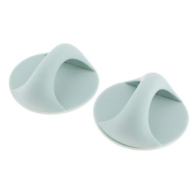 YUNSI Creative Handles 2pcs Round Adhesive Pull Handle Knob for Cabinet Cupboard Window Drawer Sliding Door Hardware Handle(Blue)