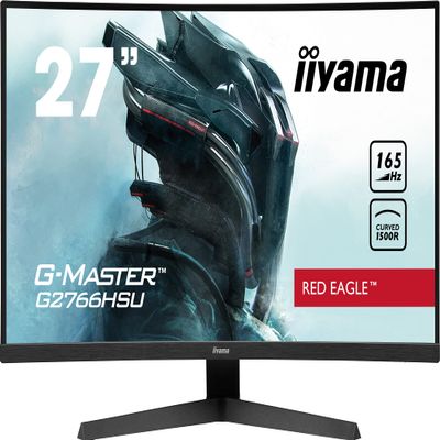 iiyama 27 FHD Curved ETE Panel 165Hz G-Master G2766HSU-B1, 68.6 cm, W126258173 (G-Master G2766HSU-B1, 68.6 cm (27), 1920 x 1080 Pixels, Full HD, LED, 1 ms, Black)