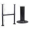 Niubid 28'' x 14'' H-Shape Industrial Pipe Table Leg Set - Iron Base LegsCoffee & End Tables, Desks, Nightstand - Vintage, Mid-Century Modern Aesthetic - Dark Grey Black Rough Pipes view 3