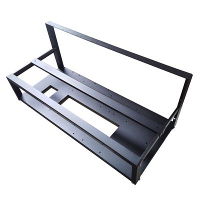 6/8/12 GPU Mining Rig Frame, Miner Mining Rig Case Rack Steel Open Air Pc Computer Case for Currency Bitcoin Crypto Coin ETH/ETC/ZEC Mining Accessories Tools, Not Included Fan&Gpu (black2)