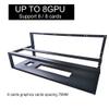 6/8/12 GPU Mining Rig Frame, Miner Mining Rig Case Rack Steel Open Air Pc Computer Case for Currency Bitcoin Crypto Coin ETH/ETC/ZEC Mining Accessories Tools, Not Included Fan&Gpu (black2) view 2