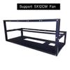 6/8/12 GPU Mining Rig Frame, Miner Mining Rig Case Rack Steel Open Air Pc Computer Case for Currency Bitcoin Crypto Coin ETH/ETC/ZEC Mining Accessories Tools, Not Included Fan&Gpu (black2) view 3