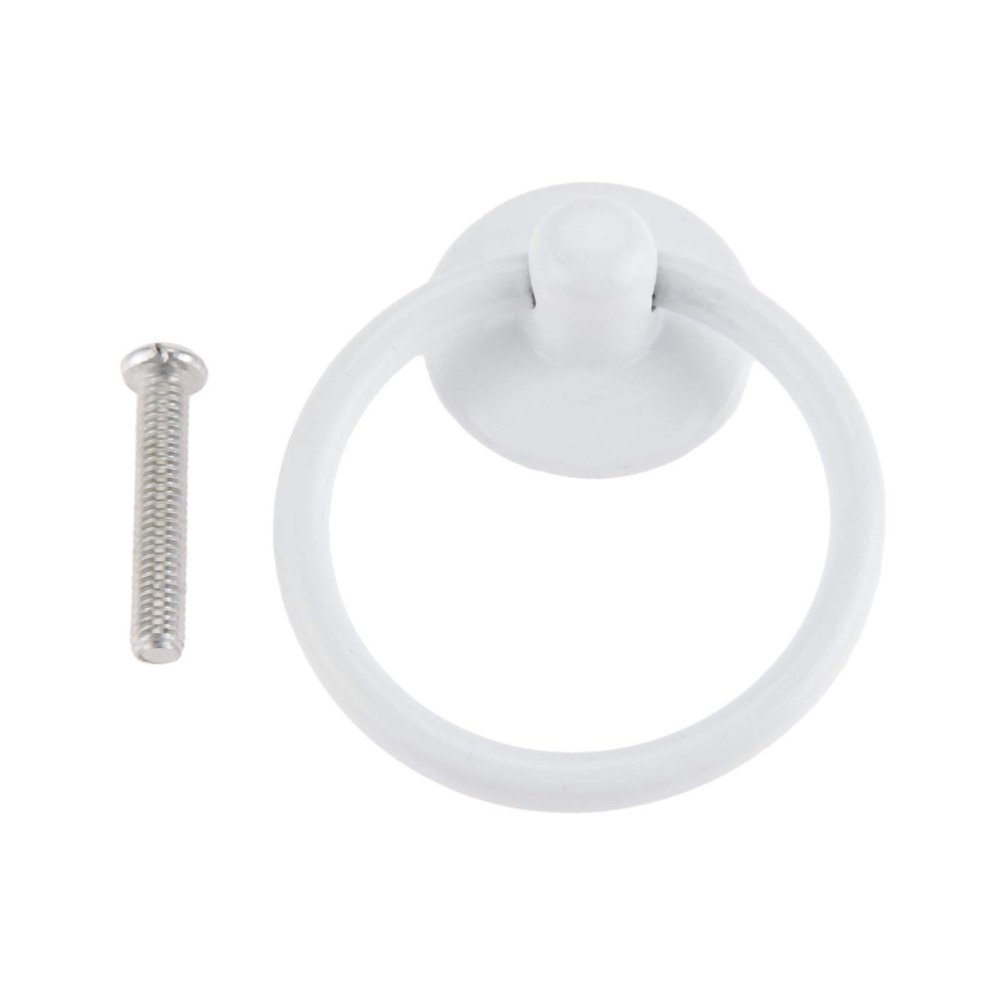 YUNSI Creative Handles Zinc Alloy Furniture Door Ring Pull Handle Knob Cabinet Dresser Drawer Pull Handle Antique Bronze/Black/White Jewelry Box Knob Hardware Handle(C)