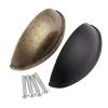 YUNSI Creative Handles Antique Bronze/Black Cupboard Shell Pull Handles Kitchen Drawer Cabinet Door Handle Furniture Jewelry Chest Box Knobs 80 * 30mm Hardware Handle(B) view 3