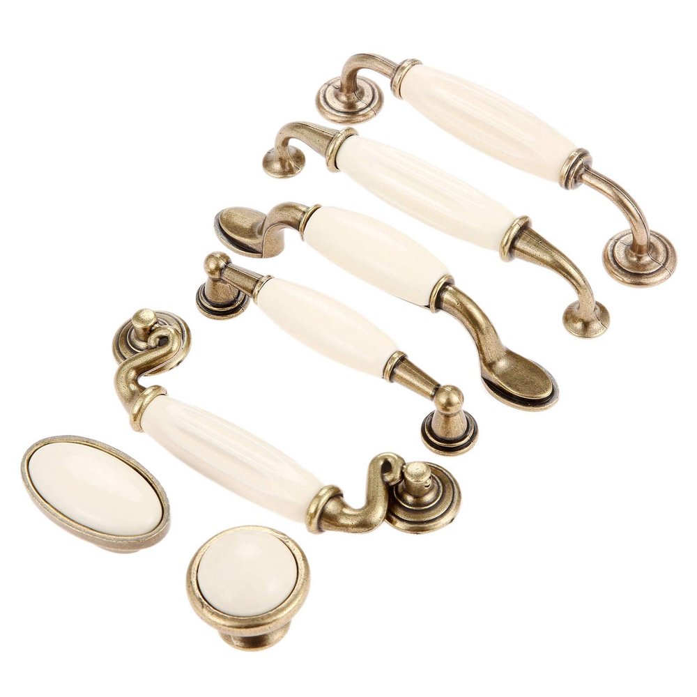 YUNSI Creative Handles 1pc Antique Bronze Furniture Handle Ceramic Door Knob Cabinet Knobs and Handle for Furniture Drawer Cupboard Kitchen Pull Handle Hardware Handle(B)