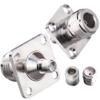 2PCS Type N to SMA Coax Connector, N Female to SMA Female 4-Hole Panel Mount Coax Adapter, N Type SMA Female Chassis Type 4 Hole Flange Panel Coaxial Adapter view 1