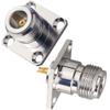 TUOLNK N Female 4 Hole Panel Mount Connector N Female Jack Coax Adapter Chassis Mount N Type RF Coaxial Antennas Connector Pack of 2 view 1