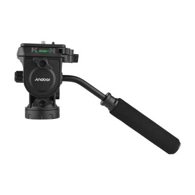 Andoer Fluid Ball Head Panoramic 360 Rotation Ball Head Max. Load 5kg/11 lbs with Handle for 1/4 inch Screw Camera Camcorder and 3/8 inch Monopod Tripod