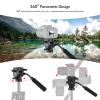 Andoer Fluid Ball Head Panoramic 360 Rotation Ball Head Max. Load 5kg/11 lbs with Handle for 1/4 inch Screw Camera Camcorder and 3/8 inch Monopod Tripod view 2