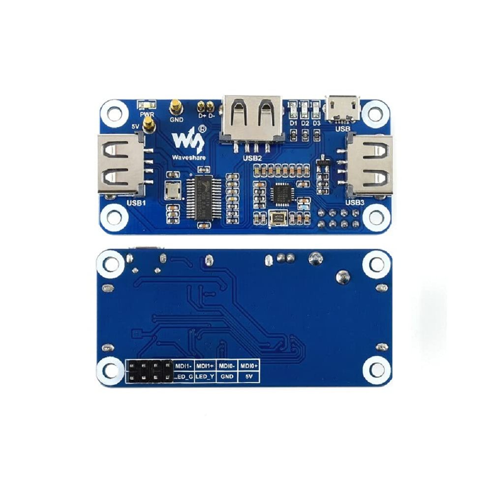PoE Ethernet/USB HUB HAT for Raspberry Pi Zero,Compatible with Zero/Zero W/Zero WH,3X USB 2.0 Ports,802.3af-Compliant