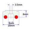 4PCS Amplifier Feet Shock Absorber 20x8mm Black Silver Gold Speaker turntable Feet Spike Rubber Ring Amplifier Feet Aluminum (Black) view 2