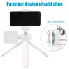 Ulanzi MT-42 Camera Tripod Mini Tabletop Tripod Selfie Stick with Cold Shoe,Travel Tripod for Phone 17 Canon G7X Mark III Sony ZV-1 RX100 VII A6600 Vlogging Filmmaking Live Streaming White view 3