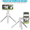 Ulanzi MT-42 Camera Tripod Mini Tabletop Tripod Selfie Stick with Cold Shoe,Travel Tripod for Phone 17 Canon G7X Mark III Sony ZV-1 RX100 VII A6600 Vlogging Filmmaking Live Streaming White view 4