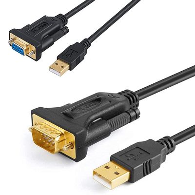 CableCreation Bundle 2 Items 3.3FT USB to RS232 Serial Male Cable + 6.6FT USB to RS232 Female Adapter with Prolific PL2303 Chip, for Windows 10, 8.1, 8,7, Vista, XP, Linux, Mac OS X