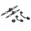 YUNSI Creative Handles Zinc Alloy Vintage Furniture Handle Black Cabinet Handles American Style Kitchen Cupboard Door Pulls Drawer Knobs with Screw Hardware Handle(D) view 4