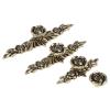 YUNSI Creative Handles 1pc Flower Shape Furniture Handles European-Style Wardrobe Drawer Knobs Kitchen Cabinet Door Pull Handles Retro Classical Bronze Hardware Handle(D 170mm) view 4