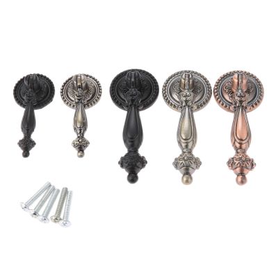 YUNSI Creative Handles 2pcs Zinc Alloy Furniture Handle Cabinet Knobs and Handles Wardrobe Door Pulls Dresser Drawer Kitchen Cupboard Pulls Handle Hardware Handle(65mm Black)