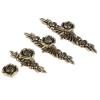 YUNSI Creative Handles 1pc Flower Shape Furniture Handles European-Style Wardrobe Drawer Knobs Kitchen Cabinet Door Pull Handles Retro Classical Bronze Hardware Handle(C 145mm) view 2