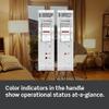 Leviton LSPD2-T Surge Protective Device with Two 20A 1-Pole Plug-On Standard Branch Circuit Breakers, Thermal Magnetic, 120/240 VAC, White view 3