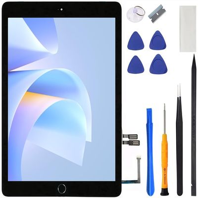 for iPad 6 (6th Generation) Screen Replacement 9.7 Inch, A1893 A1954 for iPad 6th Gen Digitizer 2018 Touch Glass with Home Button, Repair Tool Kit (Black)