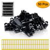 SOULWIT 50 Pcs Self Adhesive Cable Management Clips, Cable Organizers Sticky Wire Clips Cord Holder for TV PC Laptop Ethernet Cable Desktop Home Office (Black) view 2