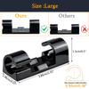 SOULWIT 50 Pcs Self Adhesive Cable Management Clips, Cable Organizers Sticky Wire Clips Cord Holder for TV PC Laptop Ethernet Cable Desktop Home Office (Black) view 3