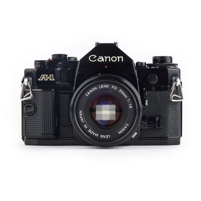 Canon A-1 A1 35MM SLR Film Camera with 50mm 1.8 Canon Lens (Renewed)