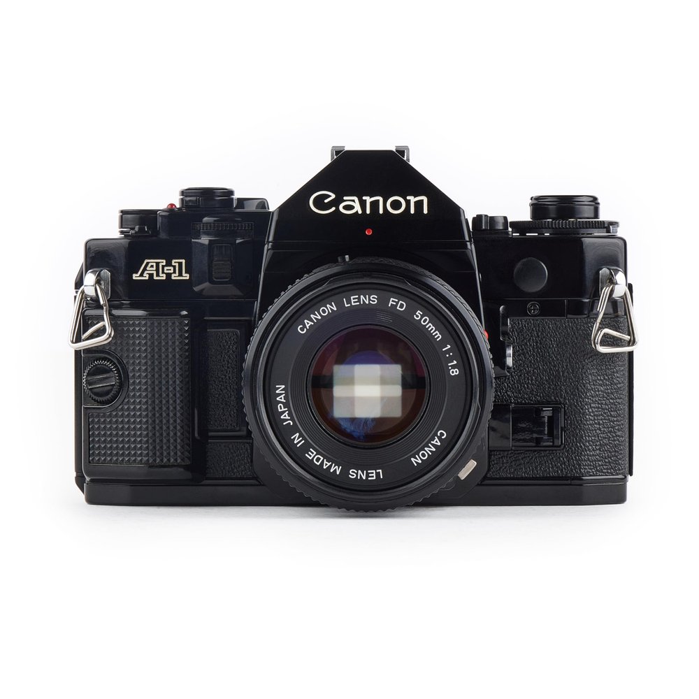 Canon A-1 A1 35MM SLR Film Camera with 50mm 1.8 Canon Lens (Renewed)