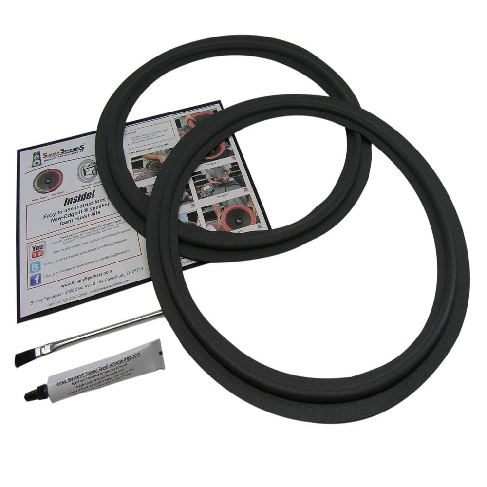 15" Foam Speaker Repair Kit OD: 14.75", Roll OD: 13.625", Cone: 12.625", ID: 12" STD-FSK-15J (Pair)
