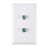 Dual 3.0 GHz F-81 Connector Wall Plate, White view 1