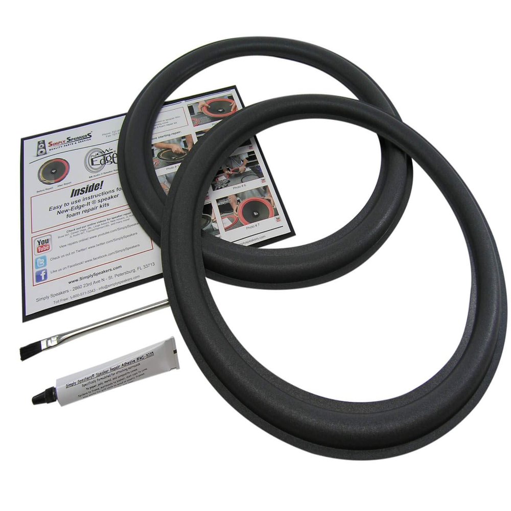 15" Foam Speaker Repair Kit OD: 14.5", Roll OD: 13.875", Cone: 12", ID: 11.375" FSK-15JL (Pair)