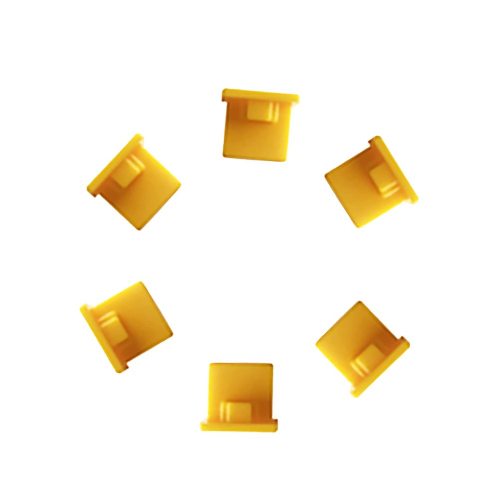50pcs RJ45 Jack Dust Cover,Cap,Protector,Ethernet Hub Port RJ45 Anti Dust Cover Cap Protector Plug for RJ45 Female for TV,Computer,Other Devicesrj45 dust Cover (Yellow)