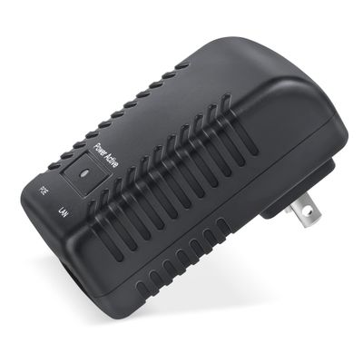 PwrON Wall Plug POE Injector with 48V Power Supply IEEE802.3af for Most Cisco/Polycom/Aastra IP Voip Phones Camera and More, 10/100Mbps