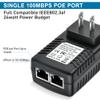 PwrON Wall Plug POE Injector with 48V Power Supply IEEE802.3af for Most Cisco/Polycom/Aastra IP Voip Phones Camera and More, 10/100Mbps view 3