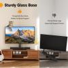 Universal TV Stand - Table Top TV Stand for 27-60 inch LCD LED TVs - 6 Level Height Adjustable TV Base Stand with Tempered Glass Base & Wire Management, VESA 400x400mm view 4