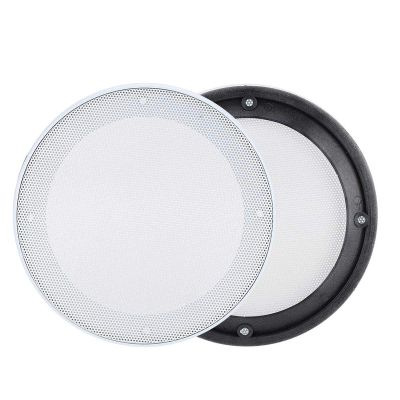 2PCS 5in Speaker Grill Covers Speaker Grill Mesh Decorative Speaker Grille Protector Car Speaker Subwoofer Guard Protector with 8PCS Screws, Speaker Grille Protector Audio Accessories(White+White)