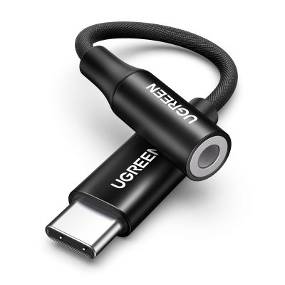 UGREEN USB C to 3.5mm Audio Adapter Type C to Headphone Aux Jack Dongle 24bit/96kHz HiFi DAC Cable Cord Compatible with iPhone 17 16 Pro Max/16 Plus, iPad, Galaxy S25 S24 Ultra, Pixel 10, Black