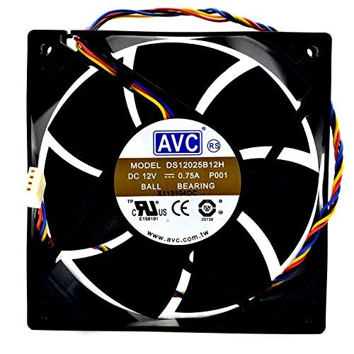 DS12025B12H 12V 120mm Fan, 12V 0.75A 12025 Power Supply Large air Volume Fan