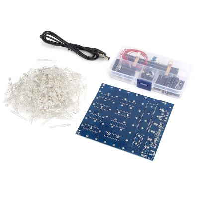 3D LED DIY Cube,8x8x8 LED Cube,LED Electronic DIY Kit,Squared White LED Blue Ray,512 LED,for DIY 4.5 5.5 V 9.3 cm * 10.0 cm