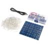 3D LED DIY Cube,8x8x8 LED Cube,LED Electronic DIY Kit,Squared White LED Blue Ray,512 LED,for DIY 4.5 5.5 V 9.3 cm * 10.0 cm view 1